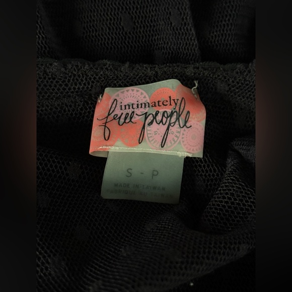 Intimately Free People Swiss Dot Point d'esprit Sheer Mesh Maxi Dress Black - Picture 7 of 7